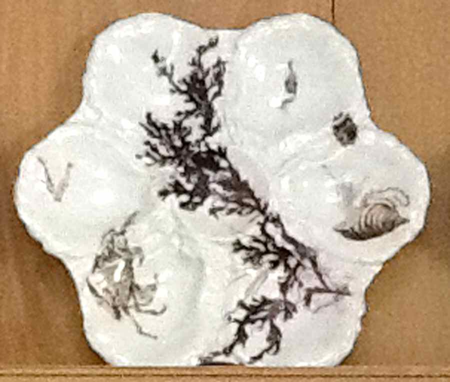 Sea Life Oyster Plate by Haviland-1