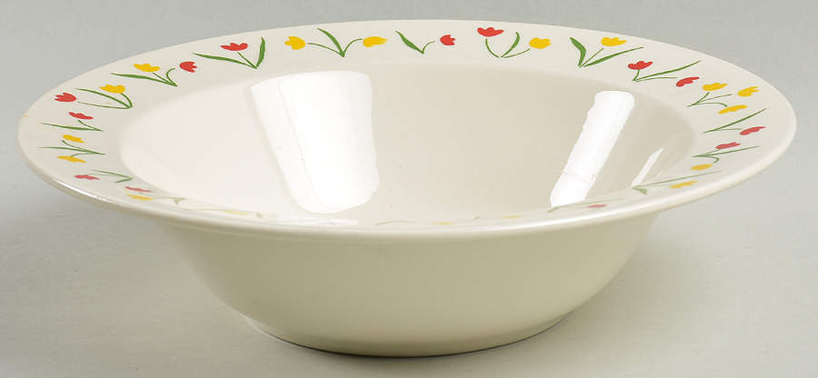 Tulips 9" Round Vegetable Bowl by Homer Laughlin -1