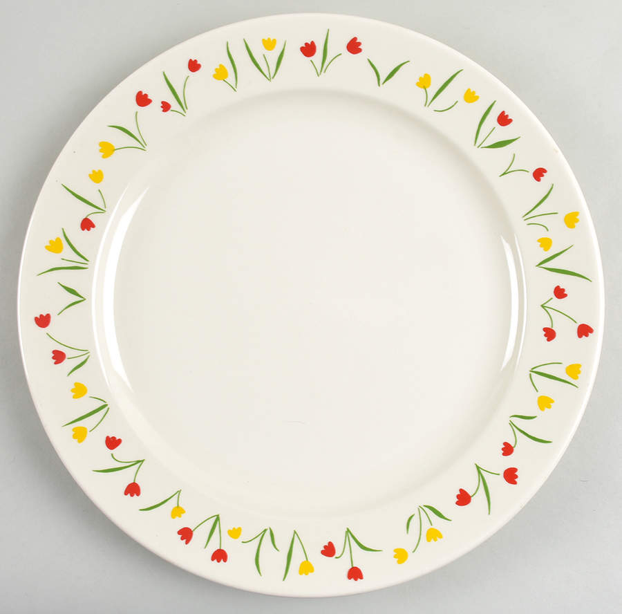 Tulips 12" Chop Plate (Round Platter) by Homer Laughlin -1