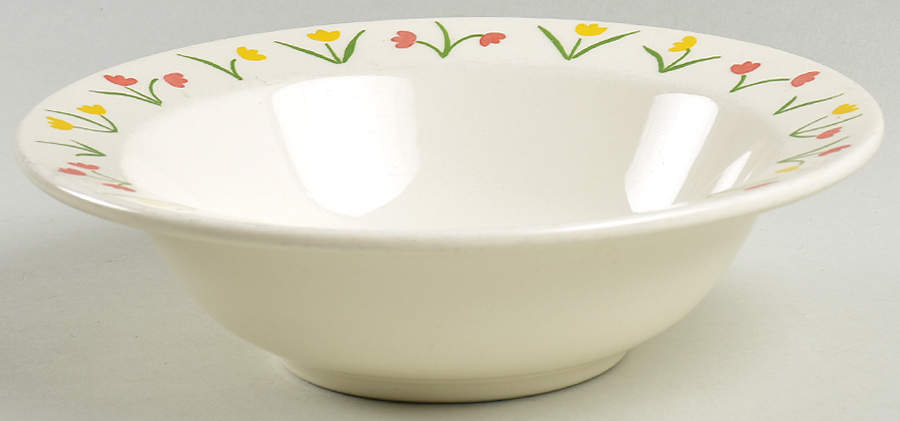 Tulips Rim Cereal Bowl by Homer Laughlin -1