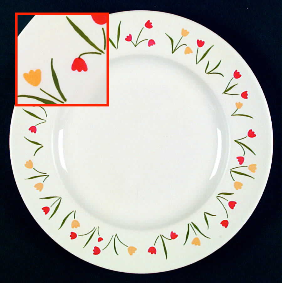 Tulips Dinner Plate by Homer Laughlin -1
