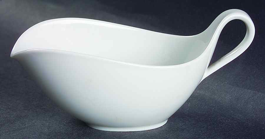 Anmut White Individual Gravy Boat by Heinrich - H&C-1