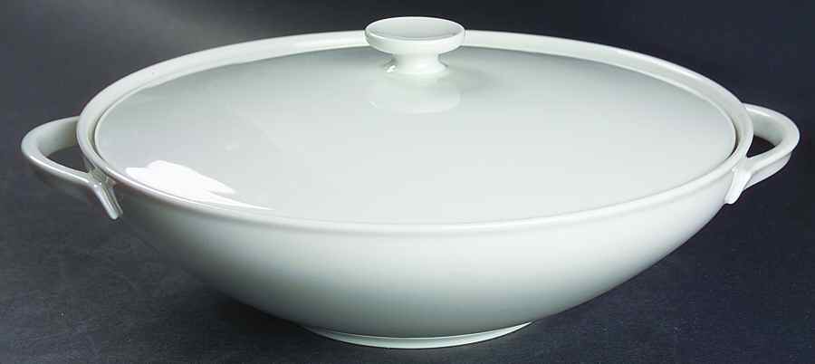 Anmut White Round Covered Vegetable by Heinrich - H&C-1