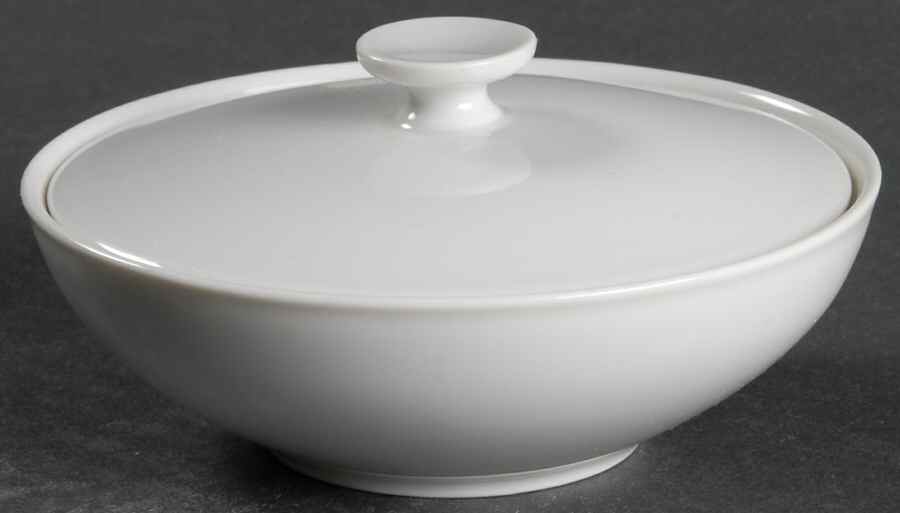 Anmut White Sugar Bowl & Lid by Heinrich - H&C-1
