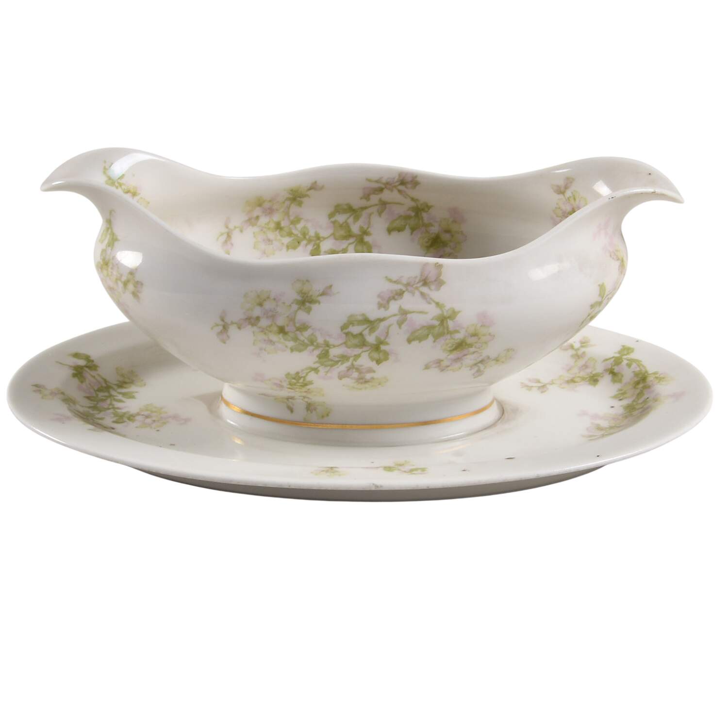 Schleiger 61i Gravy Boat with Attached Underplate by Haviland-1