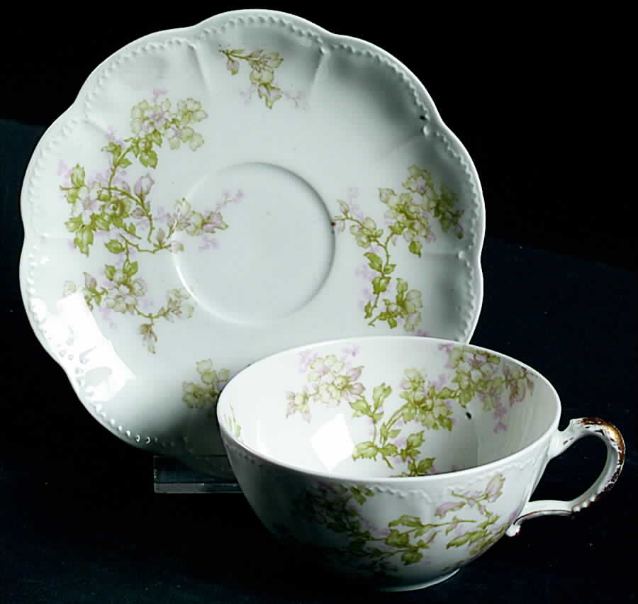 Schleiger 61o Flat Cup & Saucer Set by Haviland-1