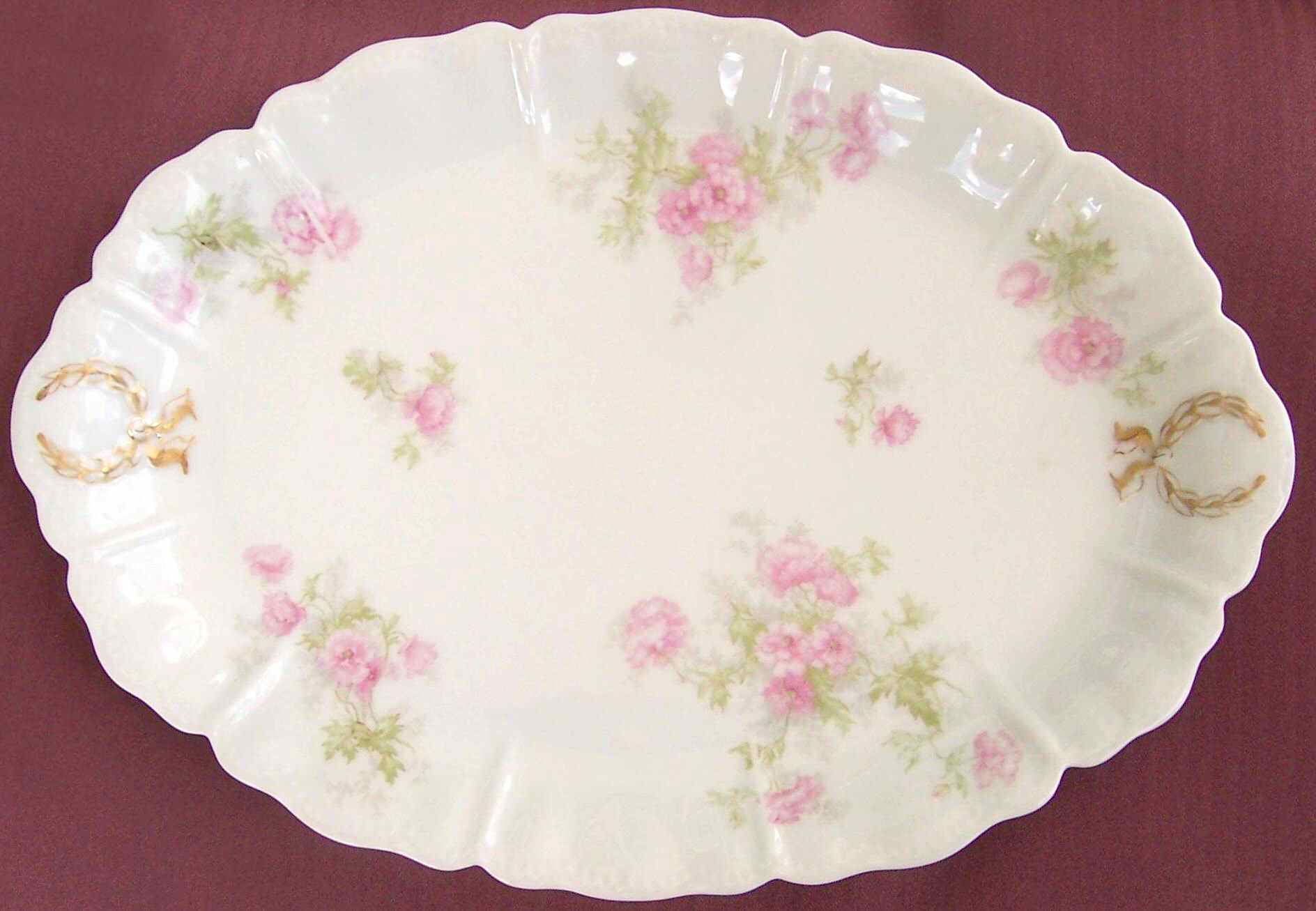 Schleiger 64d 12" Oval Serving Platter by Haviland-1