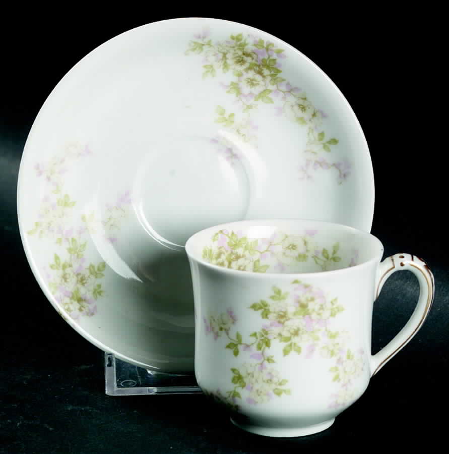 Schleiger 67a Flat Demitasse Cup & Saucer Set by Haviland-1