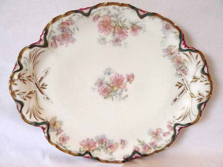 Schleiger 69F 10" Oval Serving Platter by Haviland-1