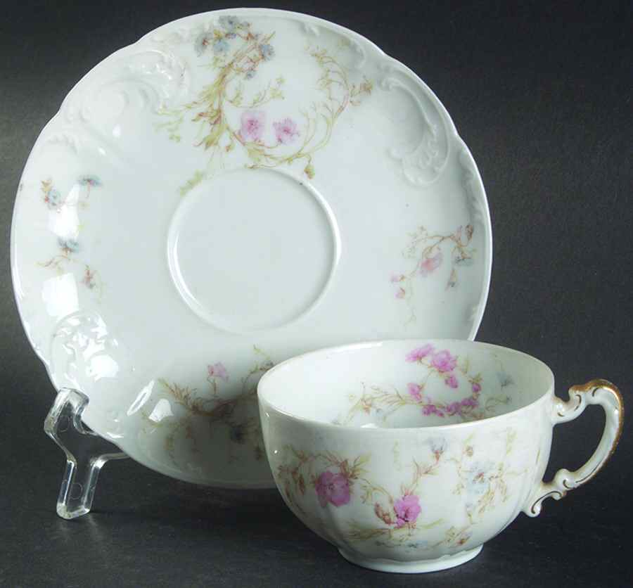 Schleiger 71D Flat Cup & Saucer Set by Haviland-1