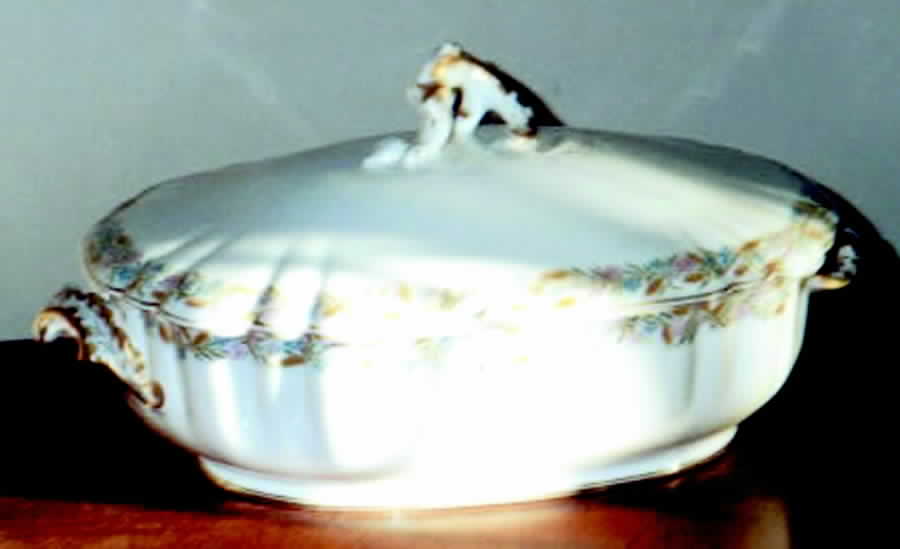 H1284 Oval Covered Vegetable by Haviland-1