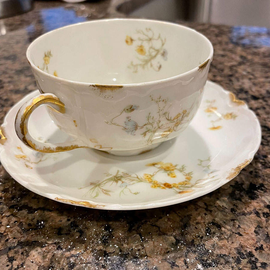 Schleiger 71 Flat Cup & Saucer Set by Haviland-1