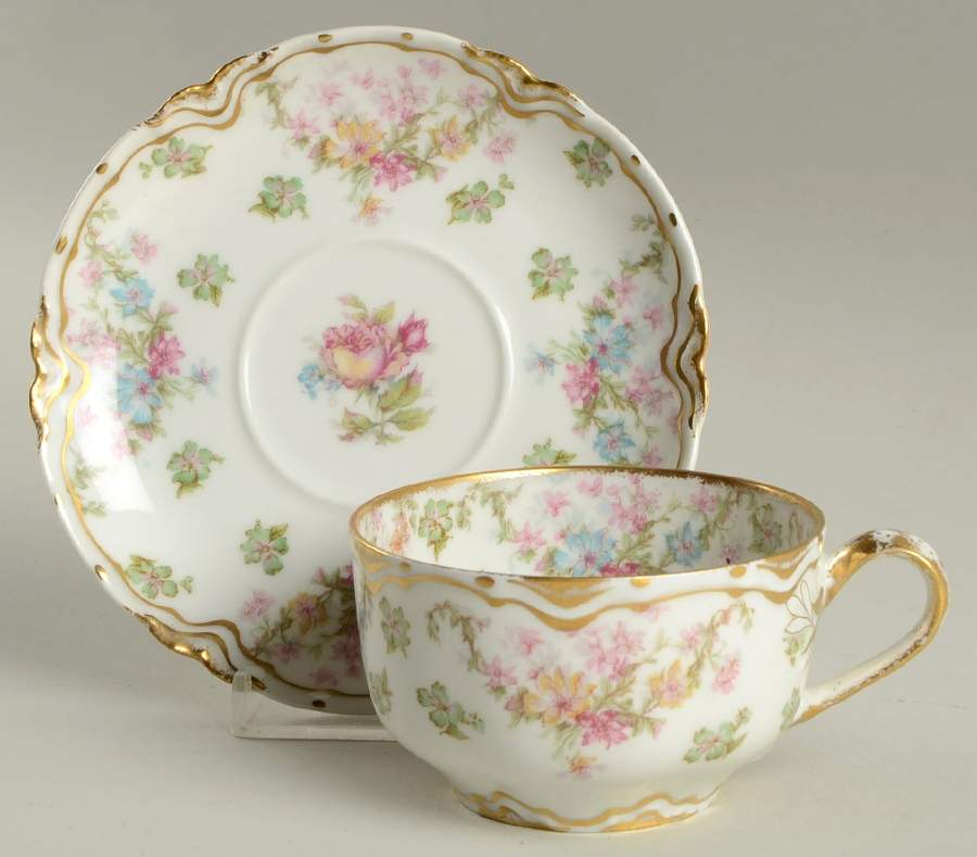 Schleiger 72c Flat Cup & Saucer Set by Haviland-1