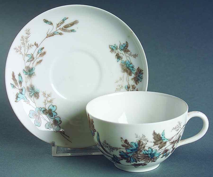 Schleiger 77 Flat Cup & Saucer Set by Haviland-1