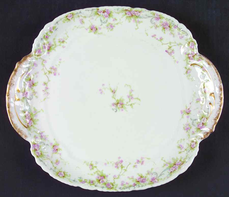 Schleiger 142e Handled Cake Plate by Haviland-1