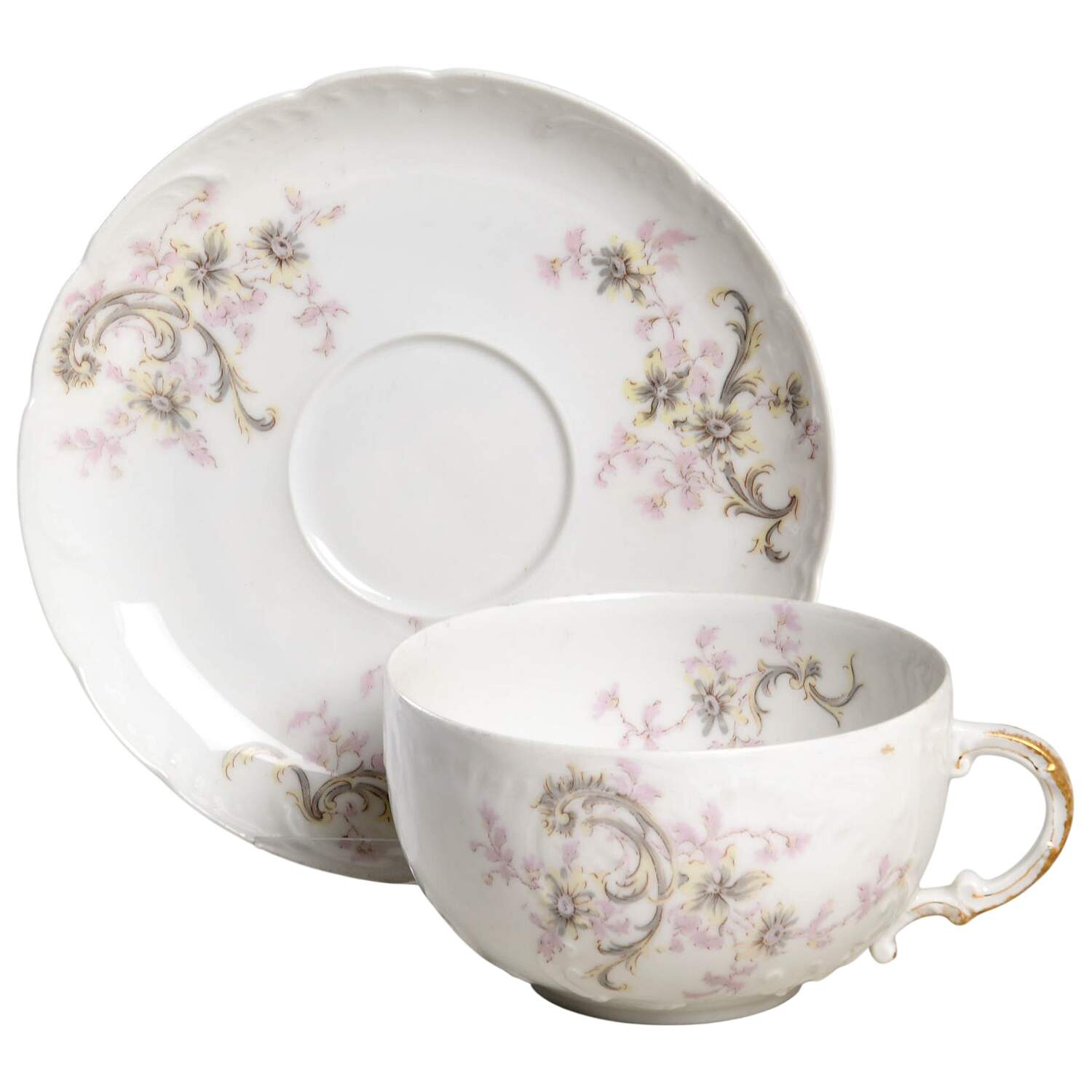 Schleiger 143d Oversized Cup & Saucer Set by Haviland-1