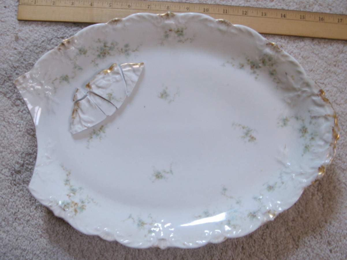 Schleiger 159M 16" Oval Serving Platter by Haviland-1