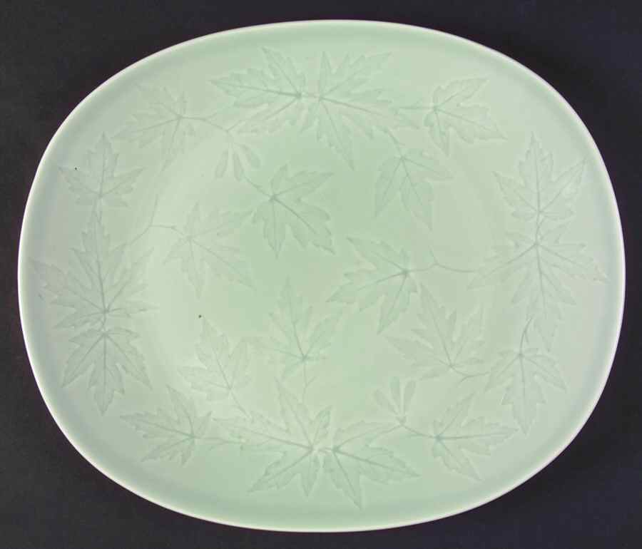 Woodsong Gray 13" Oval Serving Platter by Harker-1