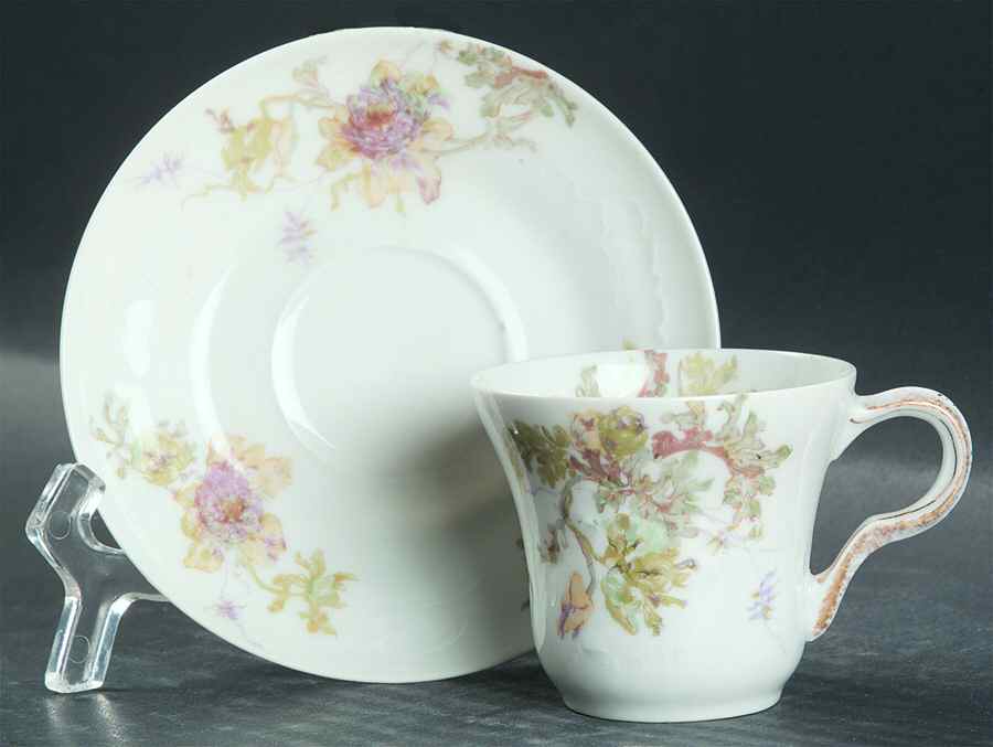 Schleiger 160e Flat Demitasse Cup & Saucer Set by Haviland-1