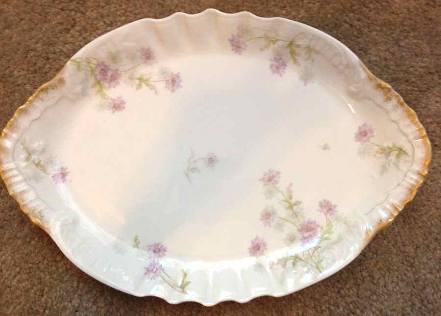 Schleiger 164k 13" Oval Serving Platter by Haviland-1