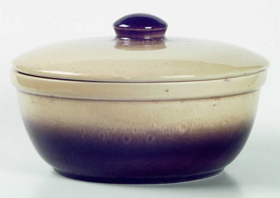 Cook N Serve Yellow Brown 2 Qt Round Covered Casserole by Hull-1