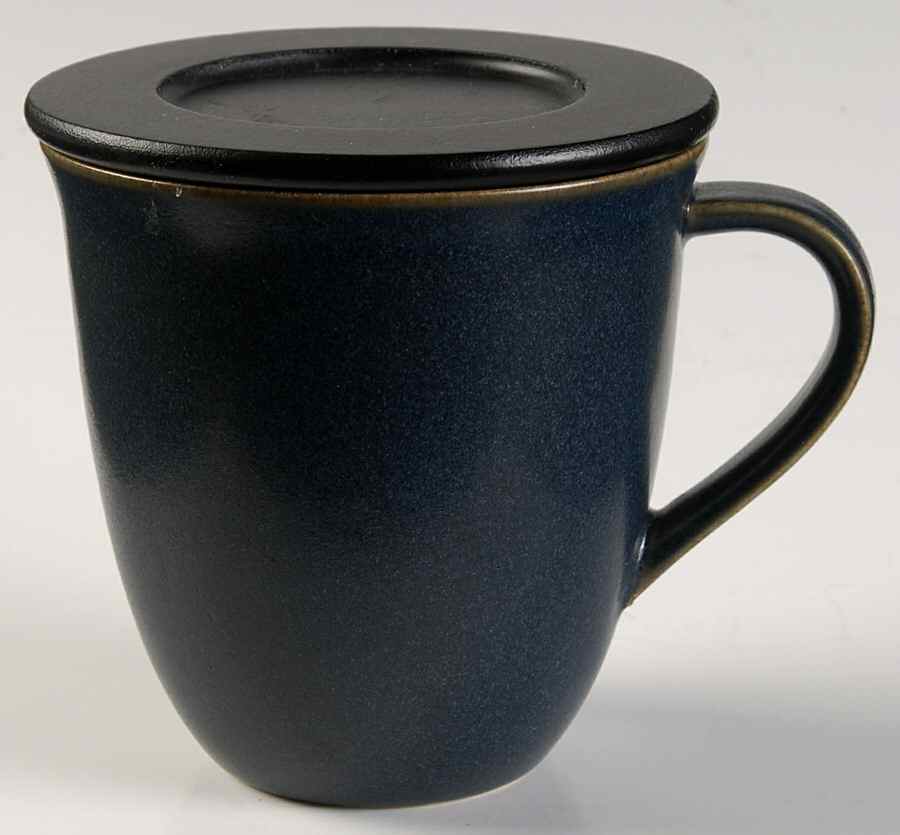 Collection Graphite Mug & Wood Lid/Coaster by Hoganas Keramiks-1