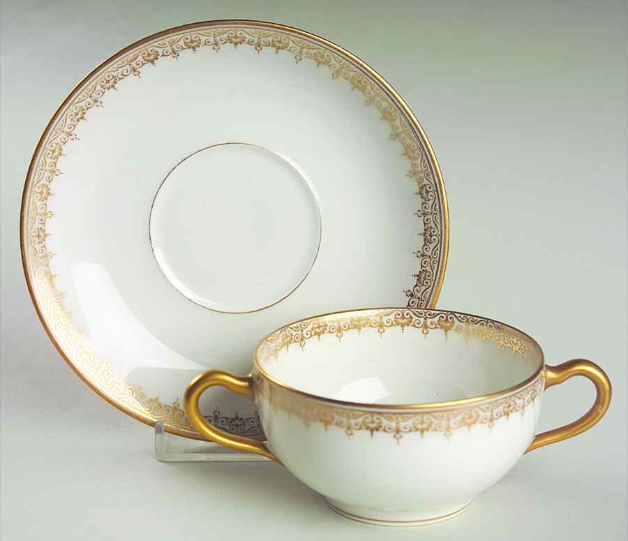 H1311 Flat Bouillon Cup & Saucer by Haviland-1