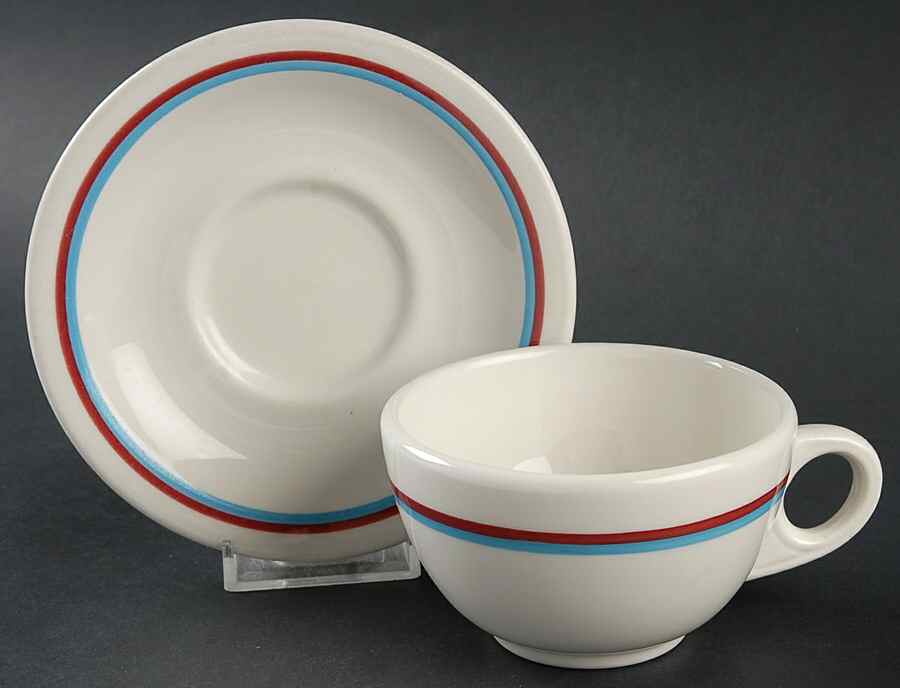 HLC1245 Footed Cup & Saucer Set by Homer Laughlin -1