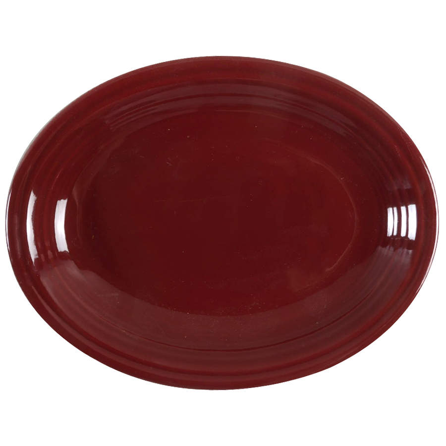 Fiesta Cinnabar (Intro 2000) 11" Oval Serving Platter by Homer Laughlin -1