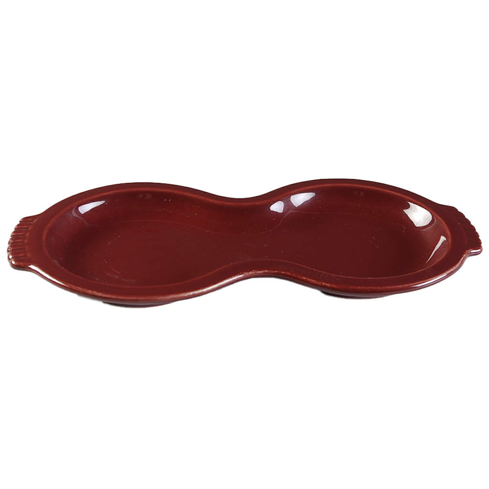 Fiesta Cinnabar (Intro 2000) Tray for Creamer & Sugar with Lid by Homer Laughlin -1