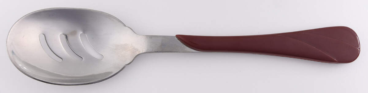 Fiesta Cinnabar (Intro 2000) Pierced Tablespoon (Serving Spoon) by Homer Laughlin -1