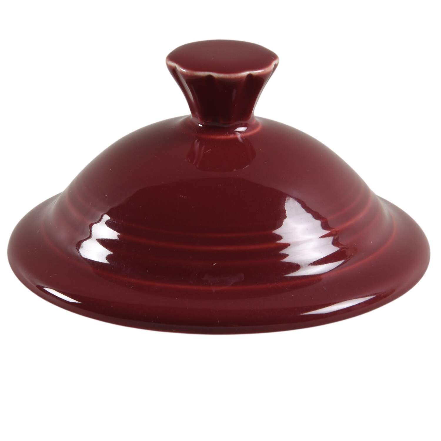 Fiesta Cinnabar (Intro 2000) Lid for Teapot by Homer Laughlin -1