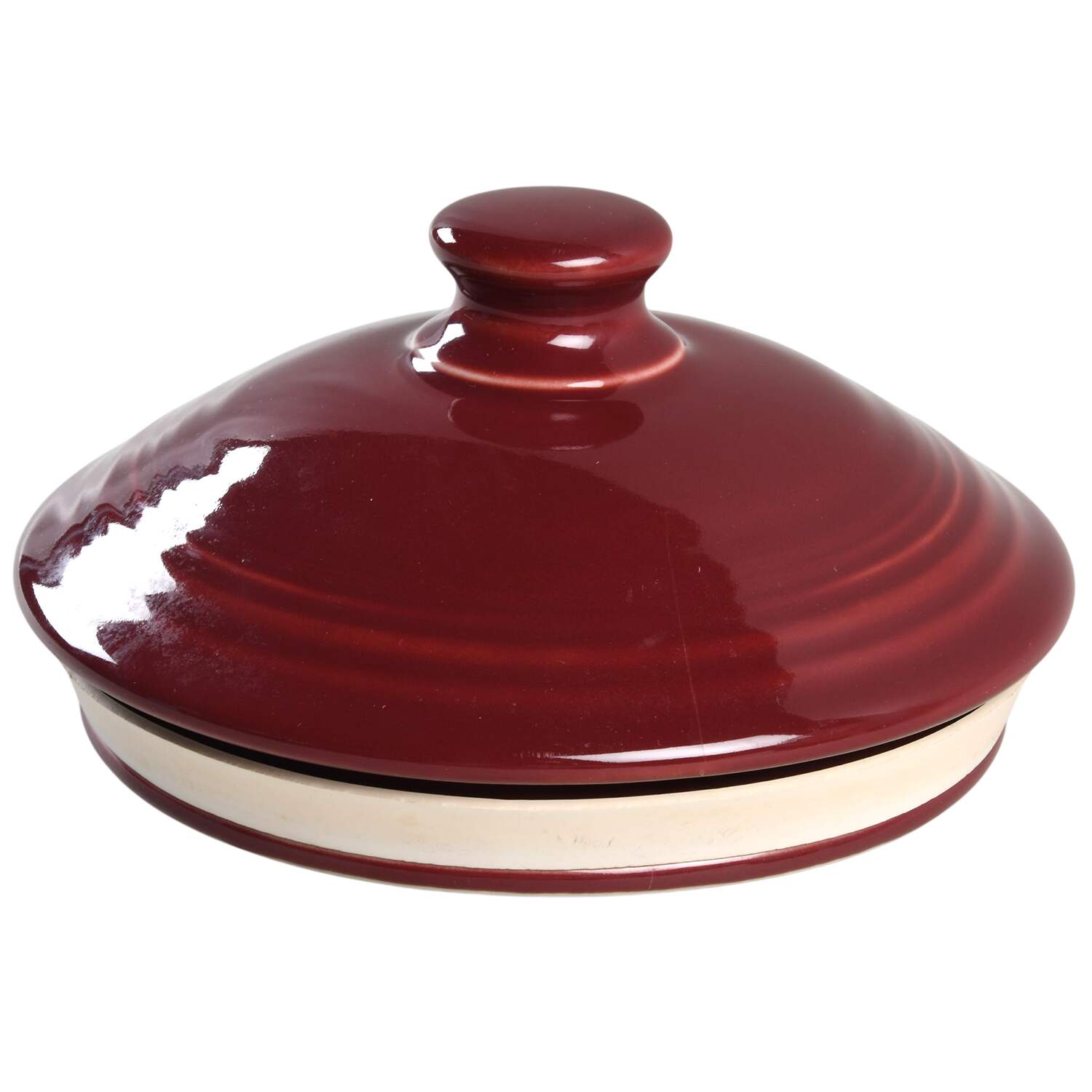 Fiesta Cinnabar (Intro 2000) Lid for Large Canister by Homer Laughlin -1