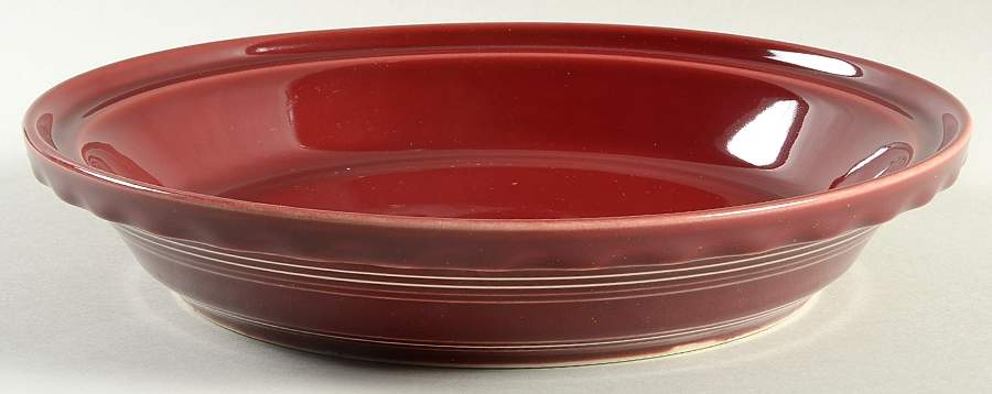 Fiesta Cinnabar (Intro 2000) Pie Serving Plate by Homer Laughlin -1