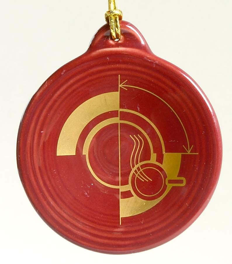 Fiesta Cinnabar (Intro 2000) Ornament by Homer Laughlin -1
