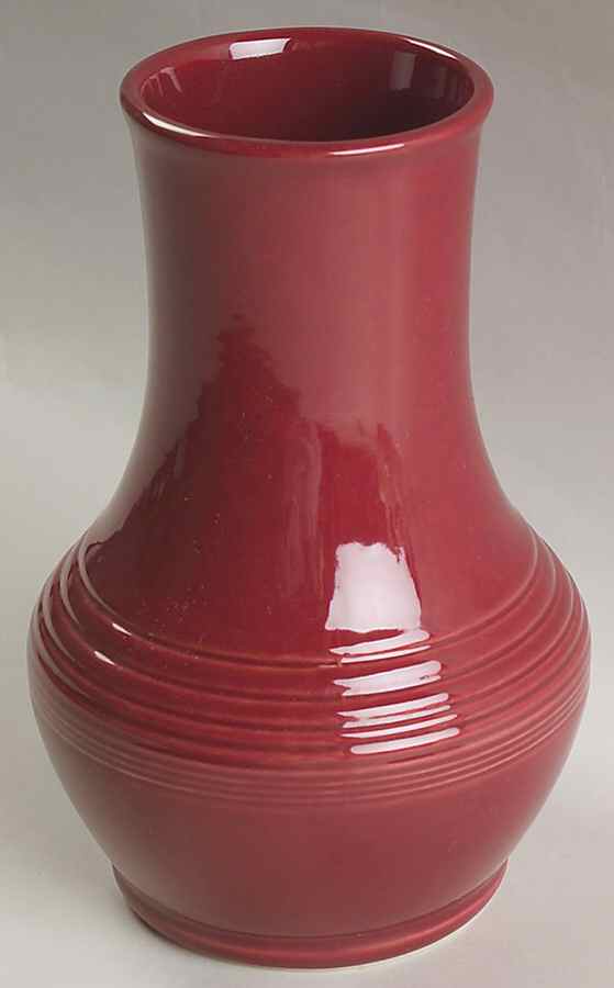 Fiesta Cinnabar (Intro 2000) Royalty Vase by Homer Laughlin -1
