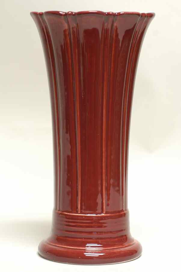Fiesta Cinnabar (Intro 2000) 9" Flared Vase by Homer Laughlin -1