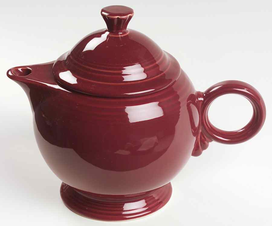Fiesta Cinnabar (Intro 2000) Teapot & Lid by Homer Laughlin -1