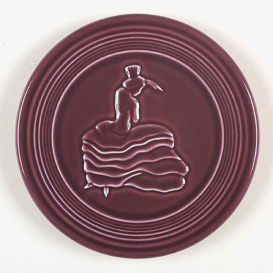 Fiesta Cinnabar (Intro 2000) Trivet by Homer Laughlin -1
