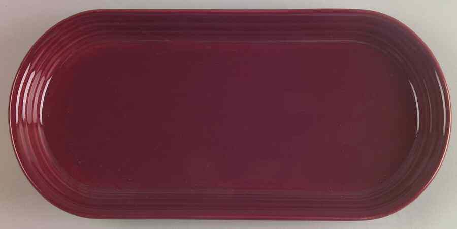 Fiesta Cinnabar (Intro 2000) Bread Tray by Homer Laughlin -1