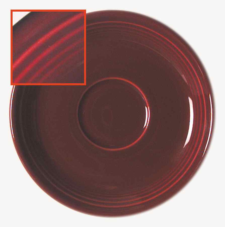 Fiesta Cinnabar (Intro 2000) Saucer by Homer Laughlin -1
