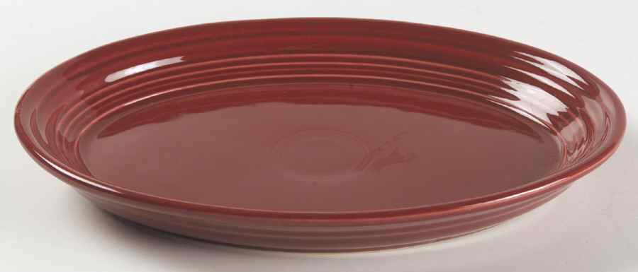 Fiesta Cinnabar (Intro 2000) 9" Oval Serving Platter by Homer Laughlin -1