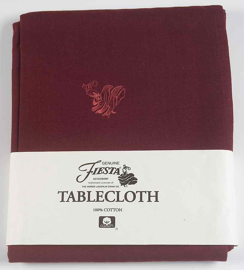 Fiesta Cinnabar (Intro 2000) 54" Square Tablecloth by Homer Laughlin -1