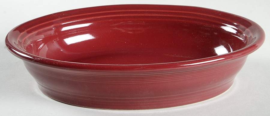 Fiesta Cinnabar (Intro 2000) 10" Oval Vegetable Bowl by Homer Laughlin -1