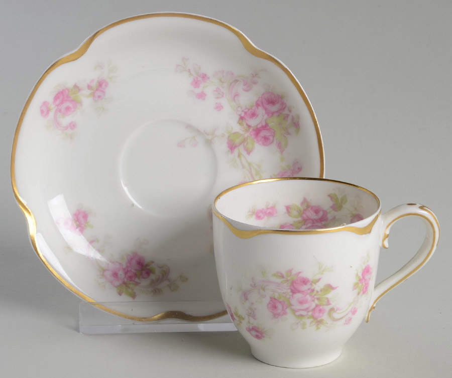 Schleiger 228i Flat Demitasse Cup & Saucer Set by Haviland-1