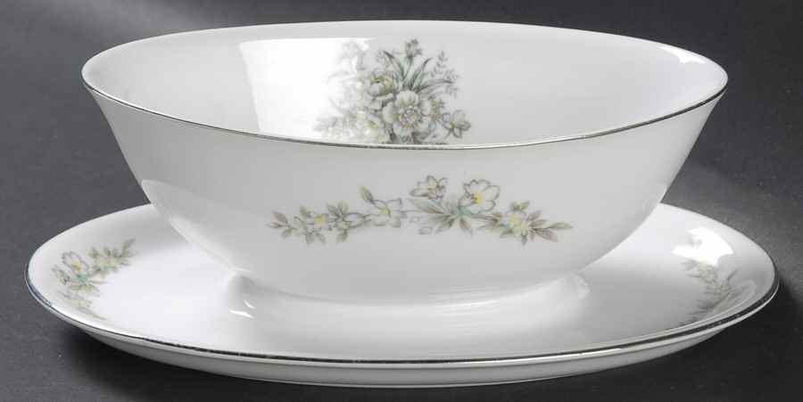 HIR30 Gravy Boat with Attached Underplate by Hira China-1