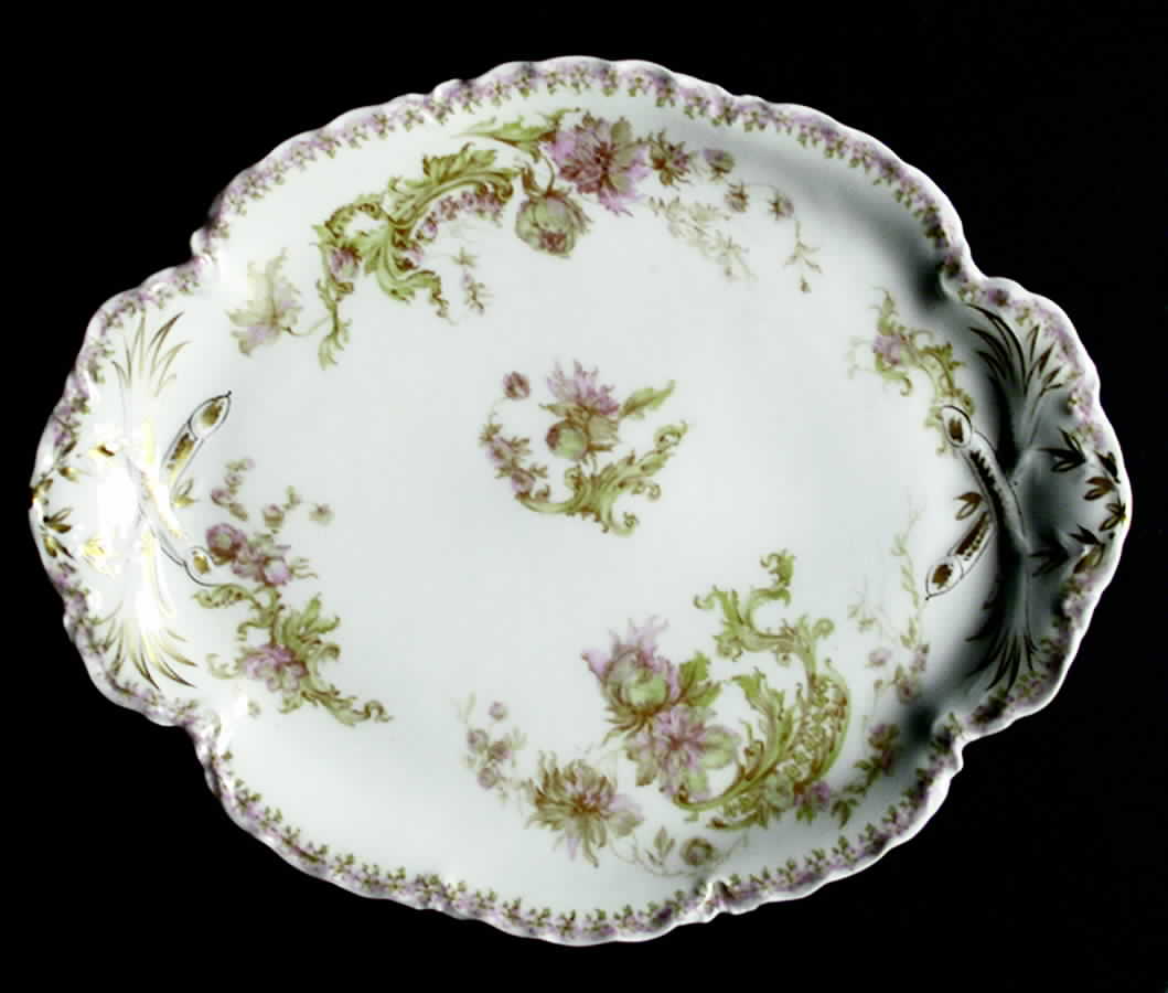Schleiger 235a 10" Oval Serving Platter by Haviland-1