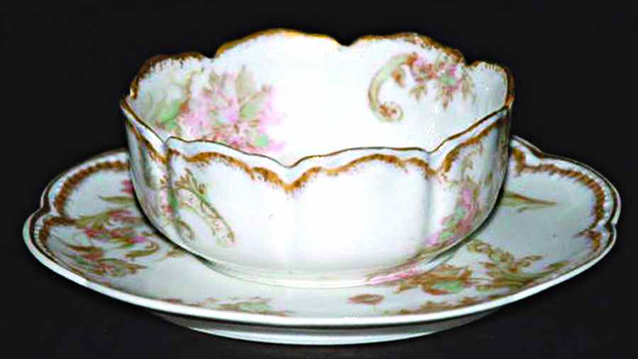 Schleiger 235f Ramekin & Saucer Set by Haviland-1