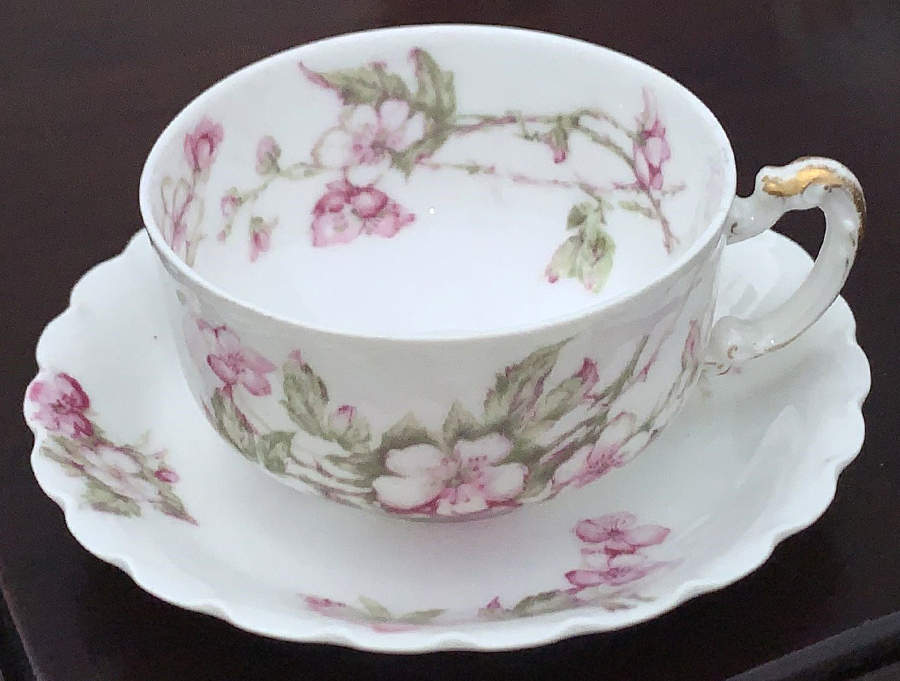 Schleiger 241f Flat Cup & Saucer Set by Haviland-1