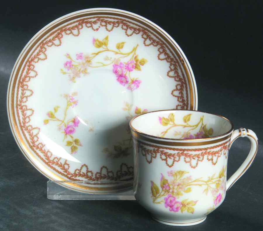 Schleiger 242l Flat Demitasse Cup & Saucer Set by Haviland-1
